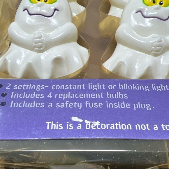 Halloween Vintage Blow Mold Lights, Friendly Ghosts, 12 String Lights - Picture 5 of 7